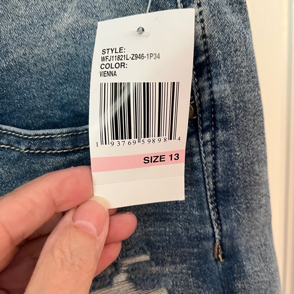 Wallflower NWT Distressed Blue Jean Shorts - Picture 5 of 9